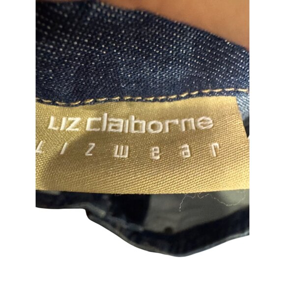 Vintage Lizwear Womens Embroidered Denim Jeans Embellished Floral Design Size 8 - Picture 3 of 8